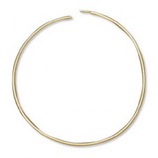 1.5" diam (38mm) Nickel Free Gold Plated Endless Hoop Earrings