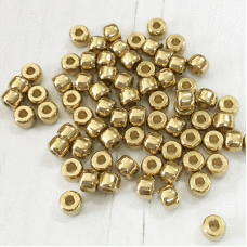 4x3mm Solid Raw Brass Spacer Rondelle Spacer Beads w-2mm Hole - Pack of 10