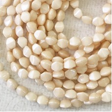 5x3mm Czech Pinch Beads - Luster Opaque Champagne - Pack of 50