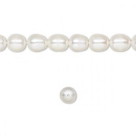 5.5-6mm B Grade White Lotus Cultured Rice Pearls