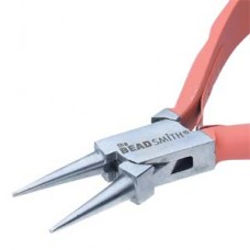 Beadsmith Satin Touch Round Nose Box-Joint Stainless Steel Pliers - Coral