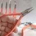 Beadsmith Satin Touch Chain Nose Box-Joint Stainless Steel Pliers - Coral