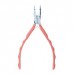 Beadsmith Satin Touch Bent Chain Nose Box-Joint Stainless Steel Pliers - Coral Beadsmith Satin Touch Bent Chain Nose Box-Joint Stainless Steel Pliers - Coral