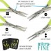 Beadsmith Micro-fine Pliers w-Spring Set - Chain, Round, Flat + Bent Flat Nose - Green