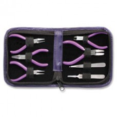 Beadsmith 7 Piece Mini Tool Set in Leatherette Pouch