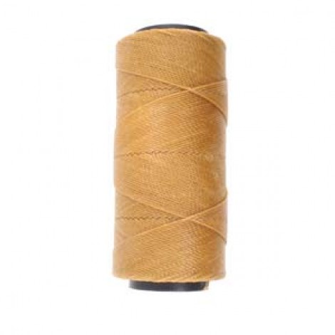 1mm Beadsmith Knot It Waxed Brazilian 2-Ply Waxed Polyester Twisted Cord - Almond - 144 metres