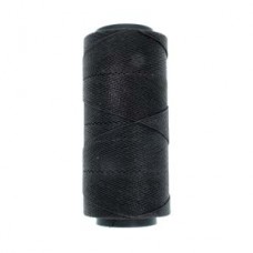 1mm Beadsmith Knot It Waxed Brazilian 2-Ply Waxed Polyester Twisted Cord - Black - 144 metres