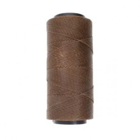 1mm Beadsmith Knot It Waxed Brazilian 2-Ply Waxed Polyester Twisted Cord - Brown - 144 metres