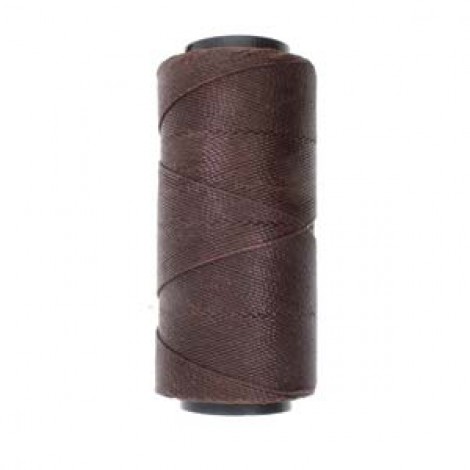 1mm Beadsmith Knot It Waxed Brazilian 2-Ply Waxed Polyester Twisted Cord - Cedar Brown - 144 metres