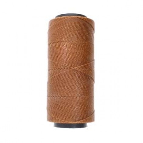 1mm Beadsmith Knot It Waxed Brazilian 2-Ply Waxed Polyester Twisted Cord - Coffee - 144 metres