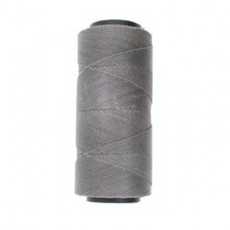 1mm Beadsmith Knot It Waxed Brazilian 2-Ply Waxed Polyester Twisted Cord - Dark Grey - 144 metres