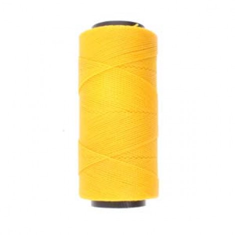 1mm Beadsmith Knot It Waxed Brazilian 2-Ply Waxed Polyester Twisted Cord - Golden Yellow - 144 metres