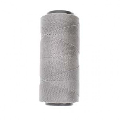 1mm Beadsmith Knot It Waxed Brazilian 2-Ply Waxed Polyester Twisted Cord - Light Grey - 144 metres