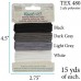 1mm Beadsmith Knot It Waxed Brazilian 2-Ply Waxed Polyester Twisted Cord - Day + Night - 4 x 15yd (13.7m)