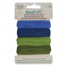 1mm Beadsmith Knot It Waxed Brazilian 2-Ply Waxed Polyester Twisted Cord - Hang Loose - 4 x 15yd