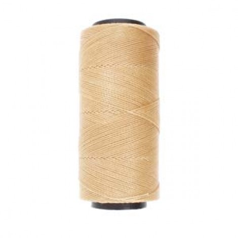 1mm Beadsmith Knot It Waxed Brazilian 2-Ply Waxed Polyester Twisted Cord - Natural - 144 metres