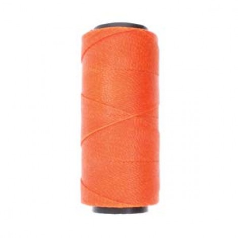 1mm Beadsmith Knot It Waxed Brazilian 2-Ply Waxed Polyester Twisted Cord - Orange - 144 metres