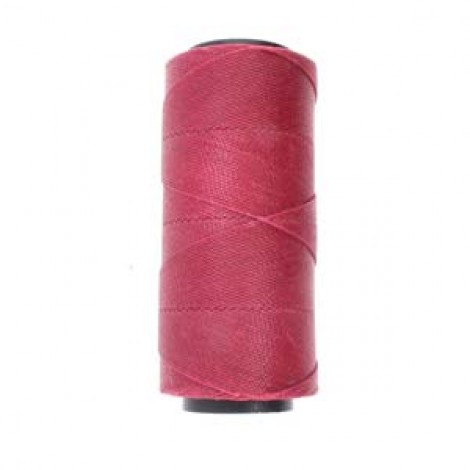 1mm Beadsmith Knot It Waxed Brazilian 2-Ply Waxed Polyester Twisted Cord - Raspberry - 144 metres