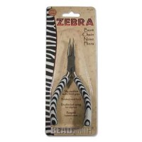 Beadsmith Zebra Bent Chainnose Pliers