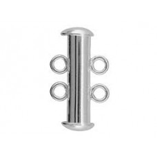 16mm Sterling Silver 2 Loop Slide Clasp - Each