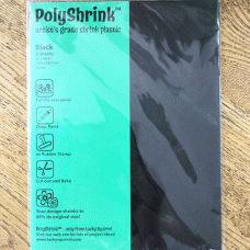 Polyshrink Artist's Grade Shrink Plastic - Black - 203x267mm Sheets - Pack of 8