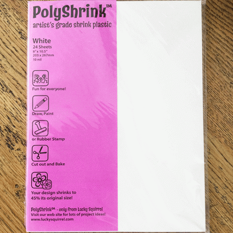 Polyshrink Artist's Grade Shrink Plastic - White - 203x267mm Sheets - Pack of 24