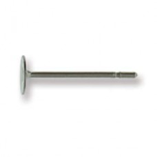 4mmx12mm Flat Pad 304 Stainless Steel Earposts - Pack of 24 Pair