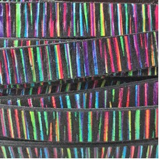 10mm Flat Prism Leather - Black-Multi-Colour