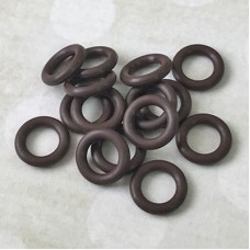 10mm Rubber O-Rings - Chocolate - Pack of 10