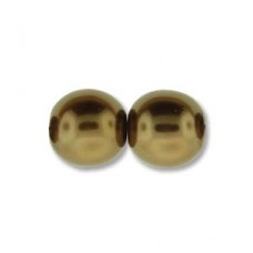 3mm Czech Round Glass Pearls - Antique Gold