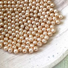 3mm Czech Round Glass Pearls - Pink - Pack of 100