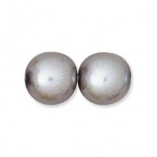 3mm Czech Round Glass Pearls - Silver