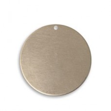 25mm 21ga Vintaj Artisan Pewter Circle Blank w-Hole - Pack of 2