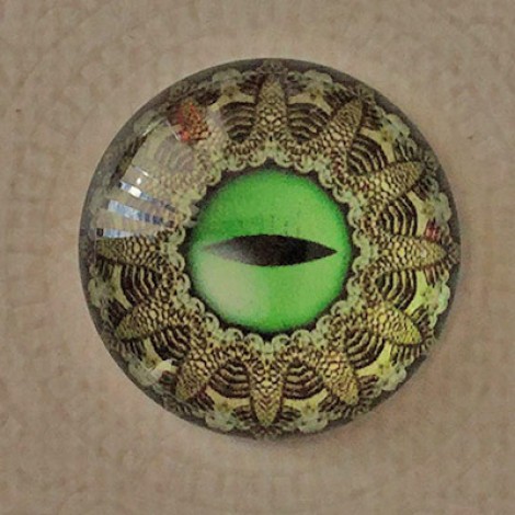25mm Art Glass Backed Cabochons - Steampunk Design 5 - Each 25mm Art Glass Backed Cabochons - Steampunk Design 5 - Each
