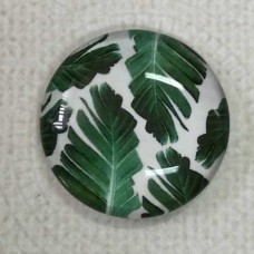 25mm Art Glass Round Cabochons - Palm 7