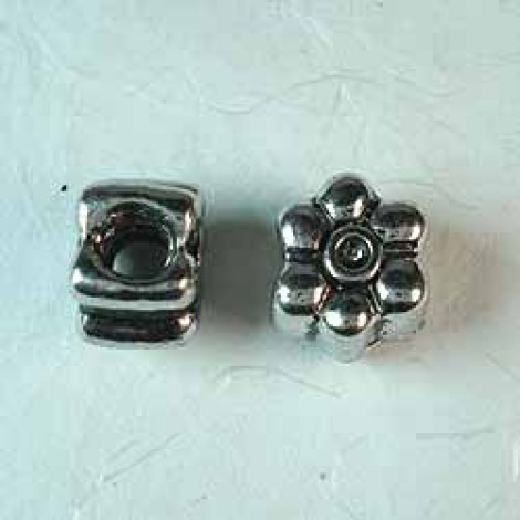10x11mm Pandora Style Alloy Metal Daisy Beads with 4mm hole