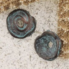 20mm Mykonos Large Spiral Beadcap - Turq Patina