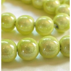 8mm Peridot Japanese Miracle Beads - Pack of 10