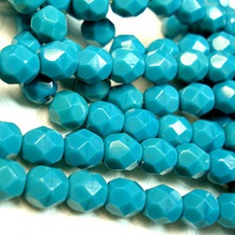 6mm Czech Firepolish Beads - Bright Turquoise - Pack of 20 6mm Czech Firepolish Beads - Bright Turquoise - Pack of 20