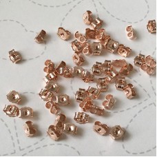 3.8x4.6mm Light 14K Rose Gold Filled Earring Clutches