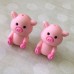 30mm Baby-Safe Teething Beads or Knitting Needle Protector Tips - Kissing Pigs - Per pair