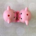 30mm Baby-Safe Teething Beads or Knitting Needle Protector Tips - Kissing Pigs - Per pair