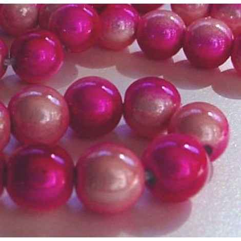 6mm Japanese Miracle Beads - Multi-Toned Pink - Pack of 10