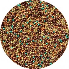 Art Institute Mixed Size Glass Microbeads  - Plaid Mix - 18gm Jar