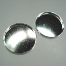 18mm ID Silver Plated Bezel Setting Trays (no loop)