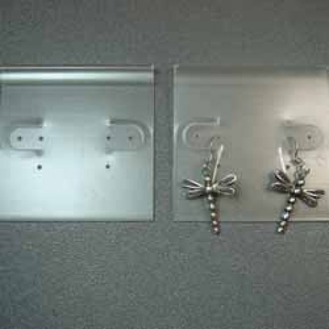2" (50mm) Plastic Frosted Earring Cards - Pack of 10 2" (50mm) Plastic Frosted Earring Cards - Pack of 10