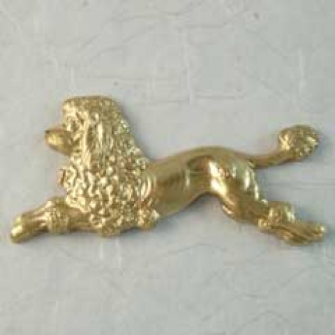 45x22mm Running Poodle Pressed Raw Component - no hole. 45x22mm Running Poodle Pressed Raw Component - no hole.
