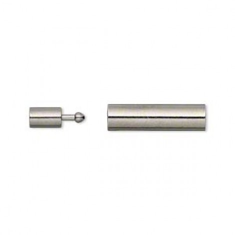 3mm ID Gunmetal Plated Pull-Apart Pop Tube Clasps - Each