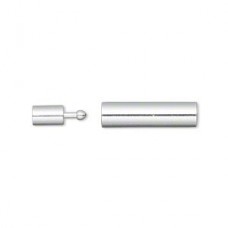 3mm ID Silver Plated Pull-Apart Pop Tube Clasps - Each