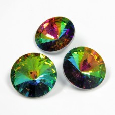 12mm Preciosa Maxima Crystal Rivoli - Crystal Vitrail Medium - Pack of 2